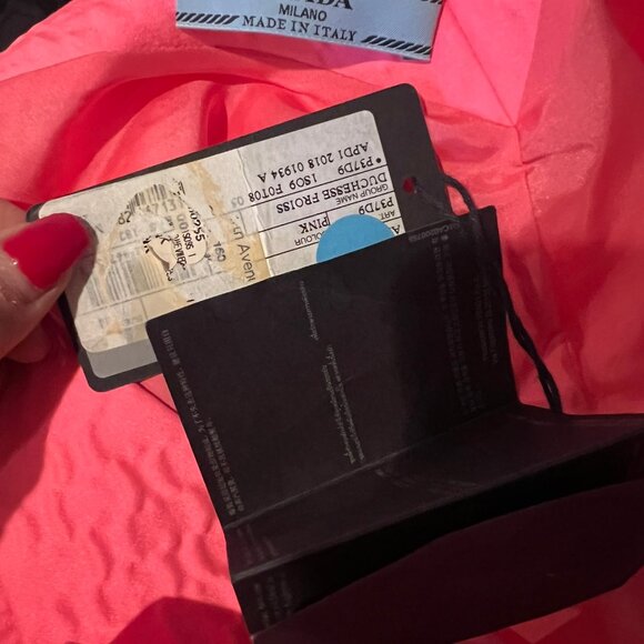 $2700 PRADA TEXTURED DUCHESS A-LINE NEON PINK DRESS SIZE 44 IT / 8 US - Picture 7 of 11